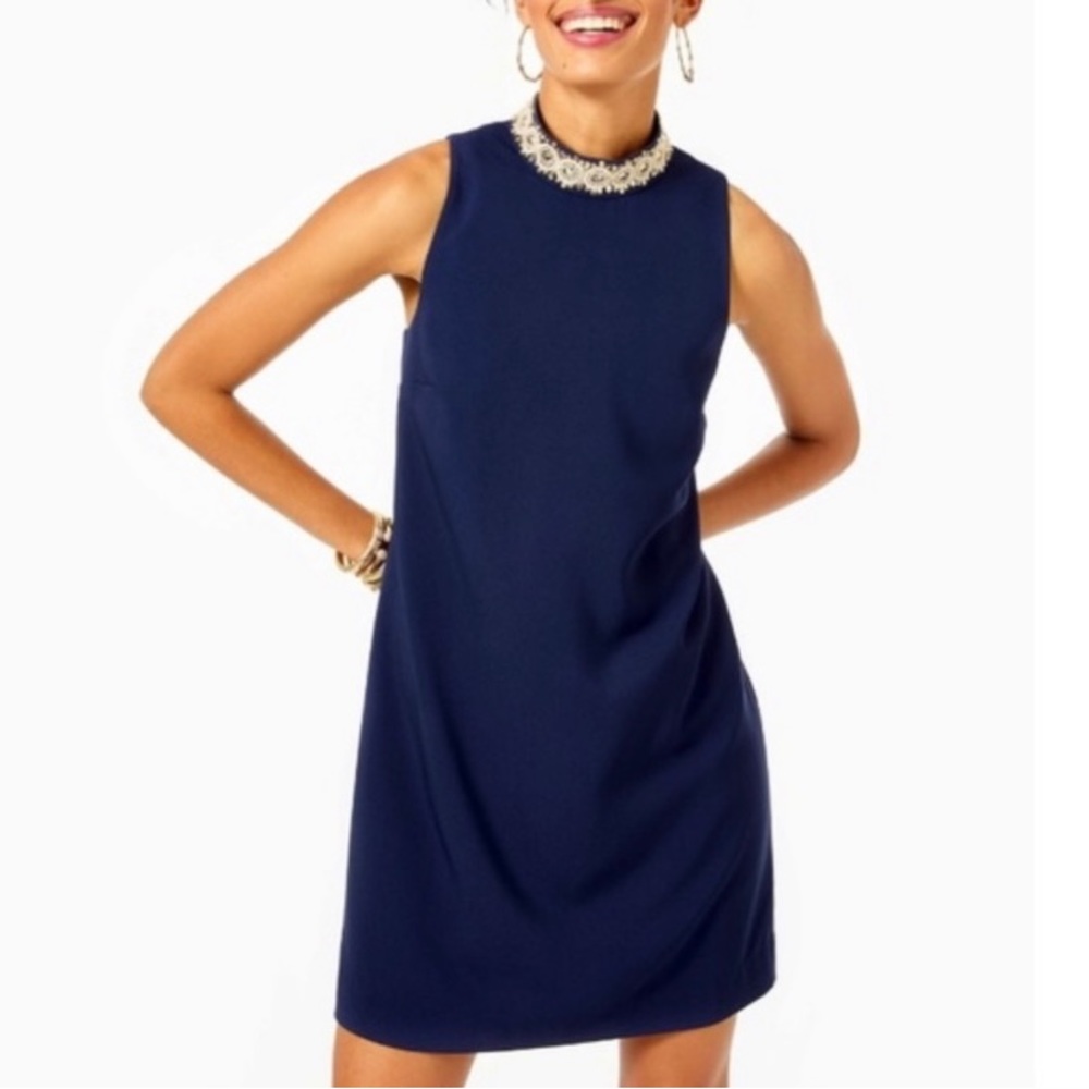 NWT Lilly Pulitzer Brandi Stretch Shift- True Navy
